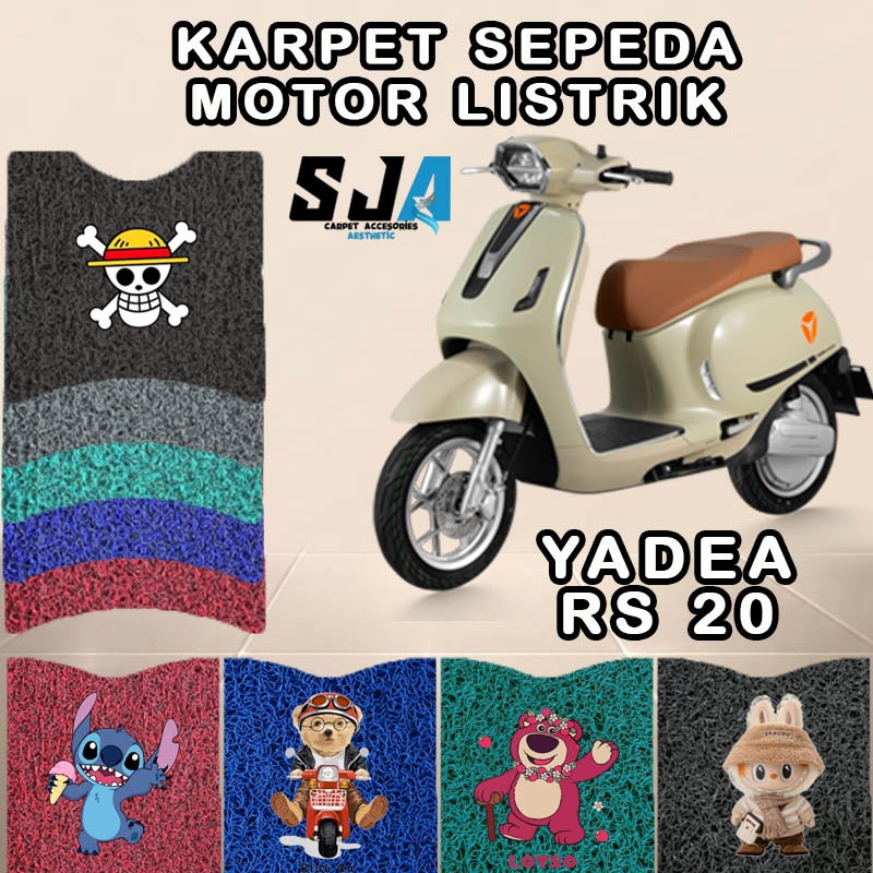 Karpet Dek Pad Motor Listrik YADEA RS 20 Coil Mat Polos dan Karakter Custom