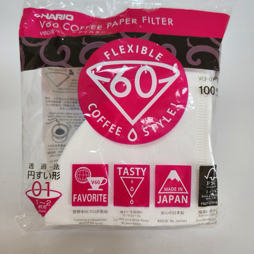 Kertas Saring Kopi Hario V60 Putih 100 Lembar