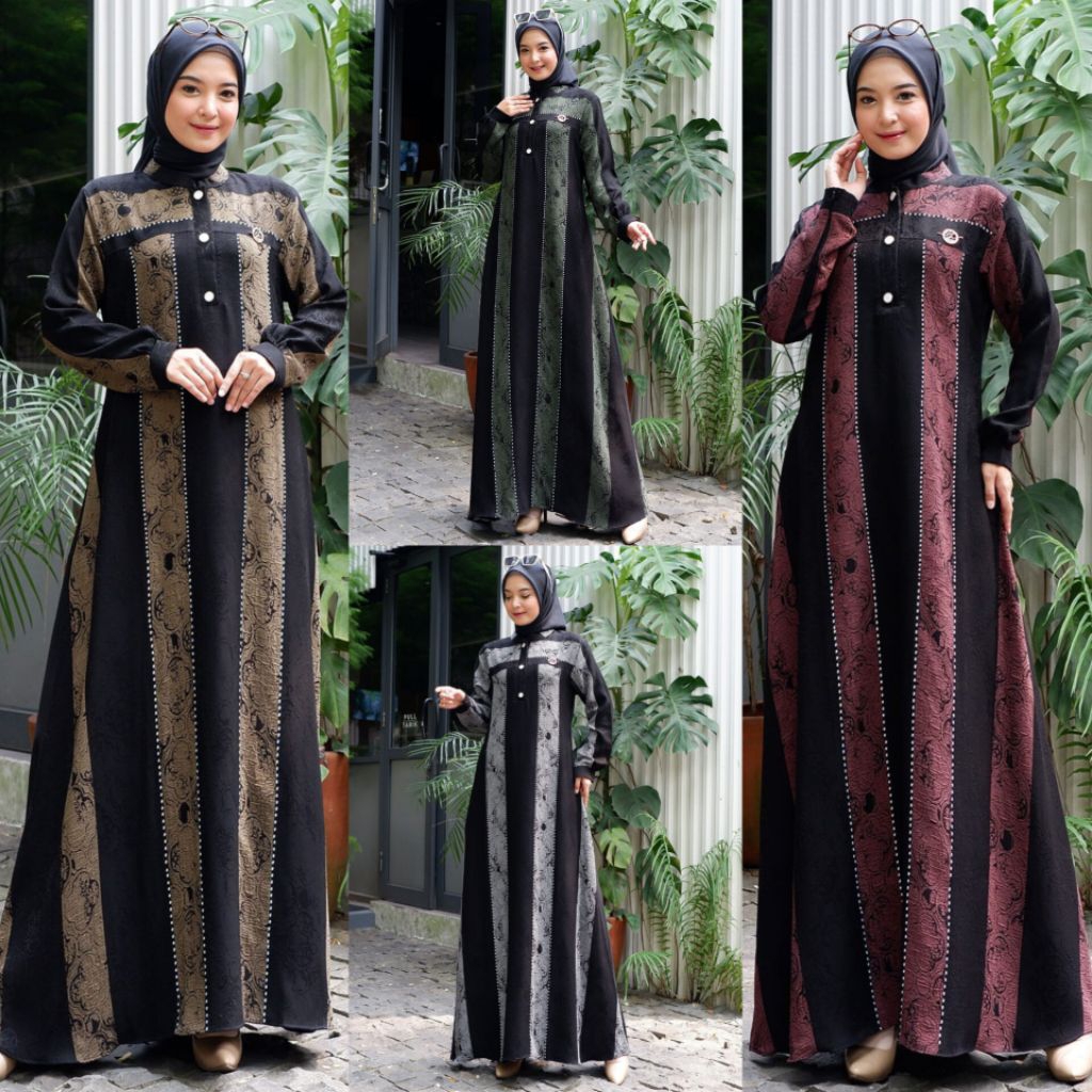 Gamis Aswan/ Abaya/ gamis bahan jetblack