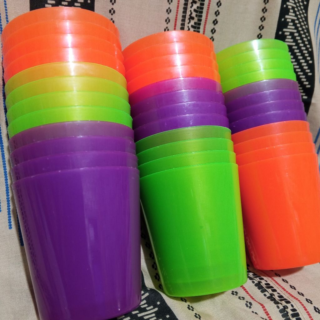 1 lusin / 2 lusin gelas jamu gelas kopi gelas plastik tradisional