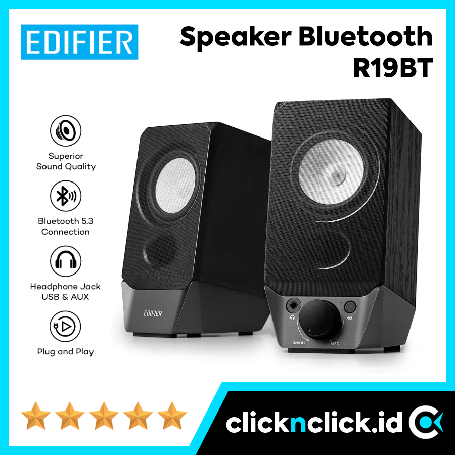 EDIFIER R19BT - Speaker 2.0 Bluetooth Active Aktif Stereo Desktop Multimedia Satelit Bass Set Office