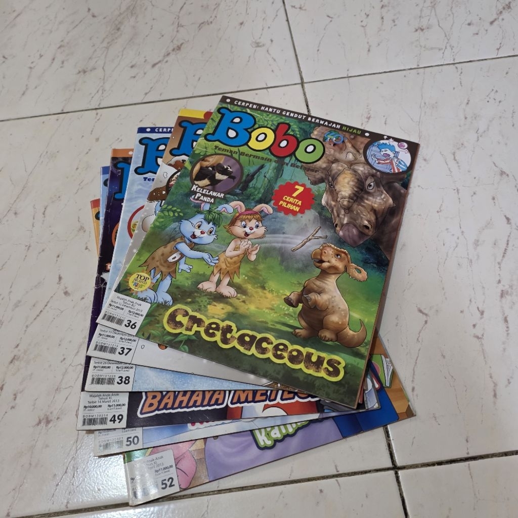 Majalah Bobo tahun 2013. Paket isi 6, nomor Acak.