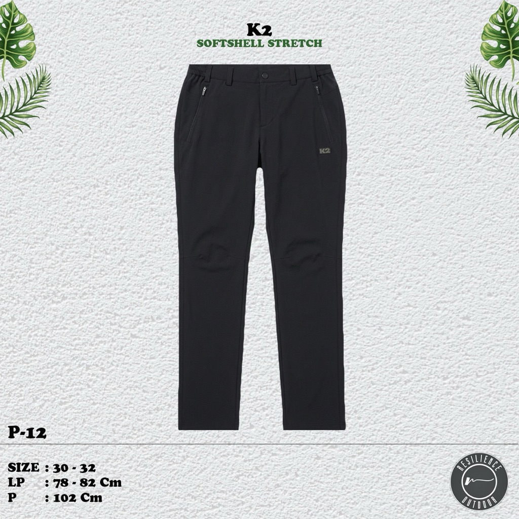 P12 CELANA GUNUNG SOFTSHELL STRETCH OUTDOOR HIKING TACTICAL PRIA WANITA K2 POLOS PREMIUM SIZE 30 31 