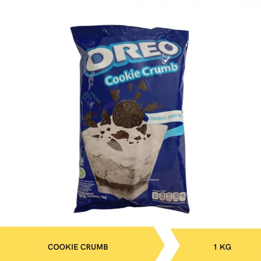 Oreo Crumb Cookie 1 KG - Bubuk Kasar Biskuit Asli, Tanpa Krim, Cocok untuk Toping