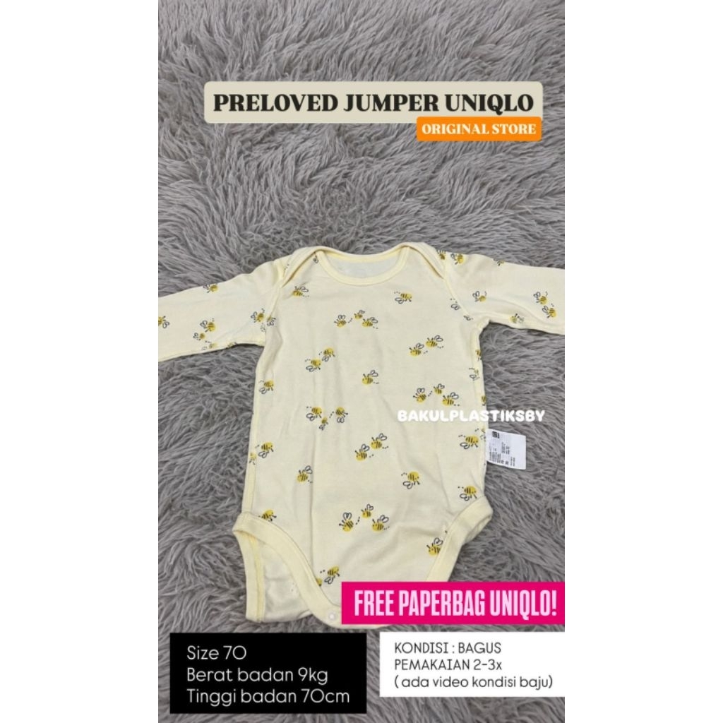 PRELOVED JUMPER UNIQLO / DRESS UNIQLO SETELAN UNIQLO ORIGINAL / JUMPER ANAK BAYI ANAK BALITA PEREMPU