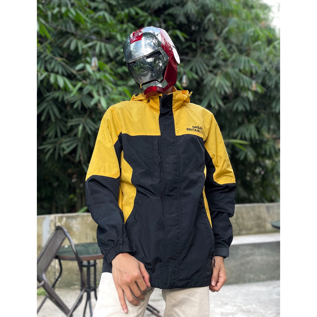 Outdoor jacket british yellow black