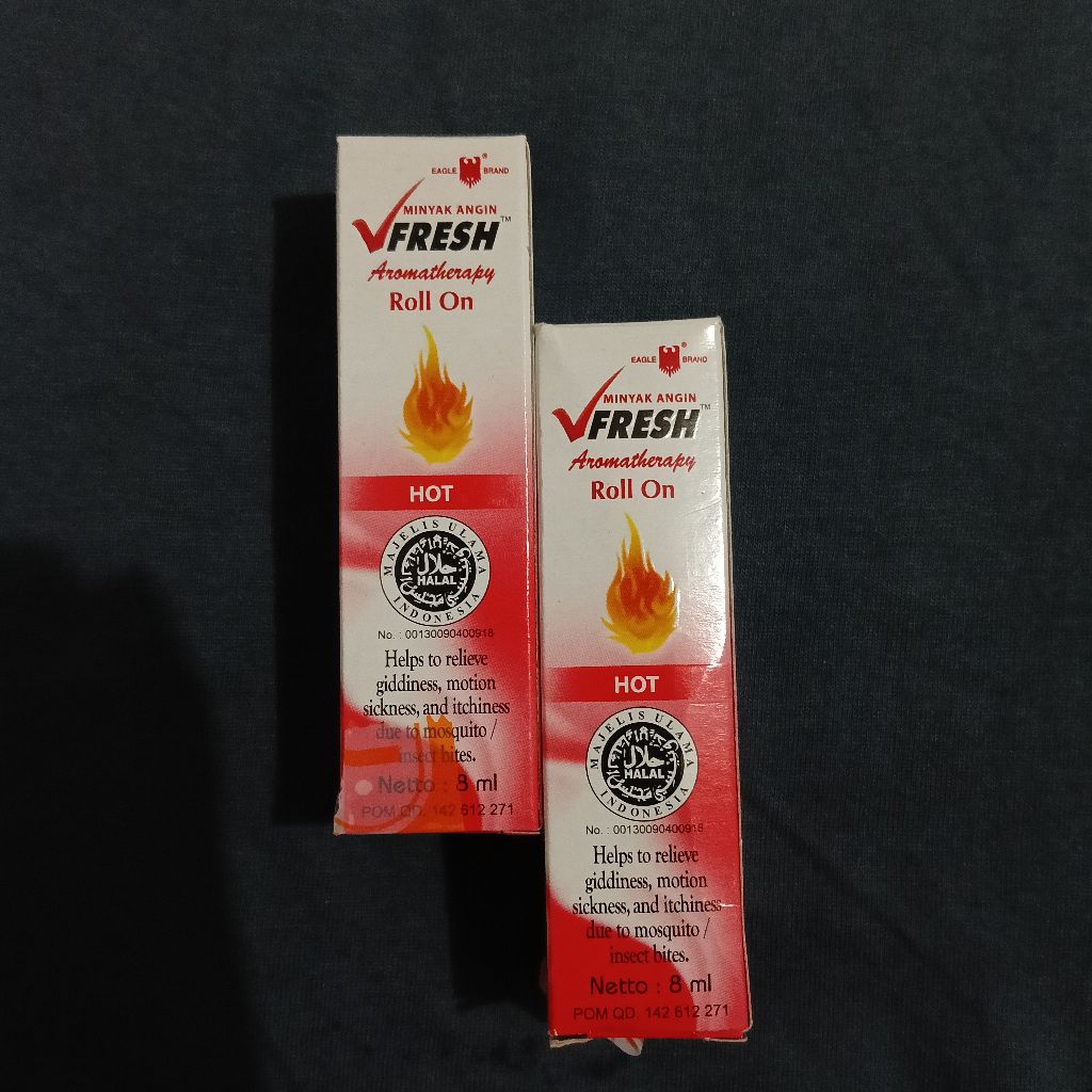 001| (merah) Minyak Angin Roll On VFresh 8ml • special gift