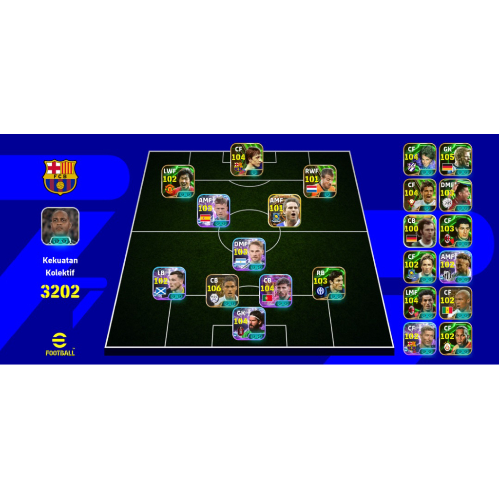 Akun E football 2025/2026 LEGEND OLD ALL PEMAIN 400