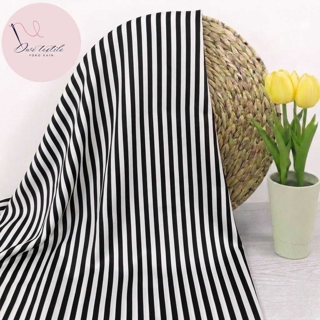 kain wolpeach motif salur premium - kain soft wolfis - ukuran 0,5cm - kain Monalisa motif pj