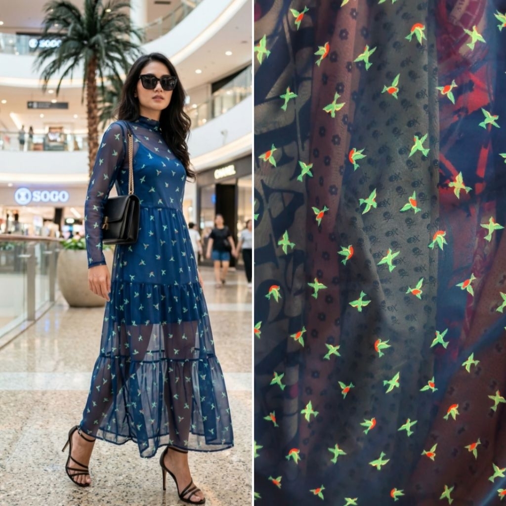 kain sifon motif bunga - kain sifon - kain sifon ceruty - kain sifon premium