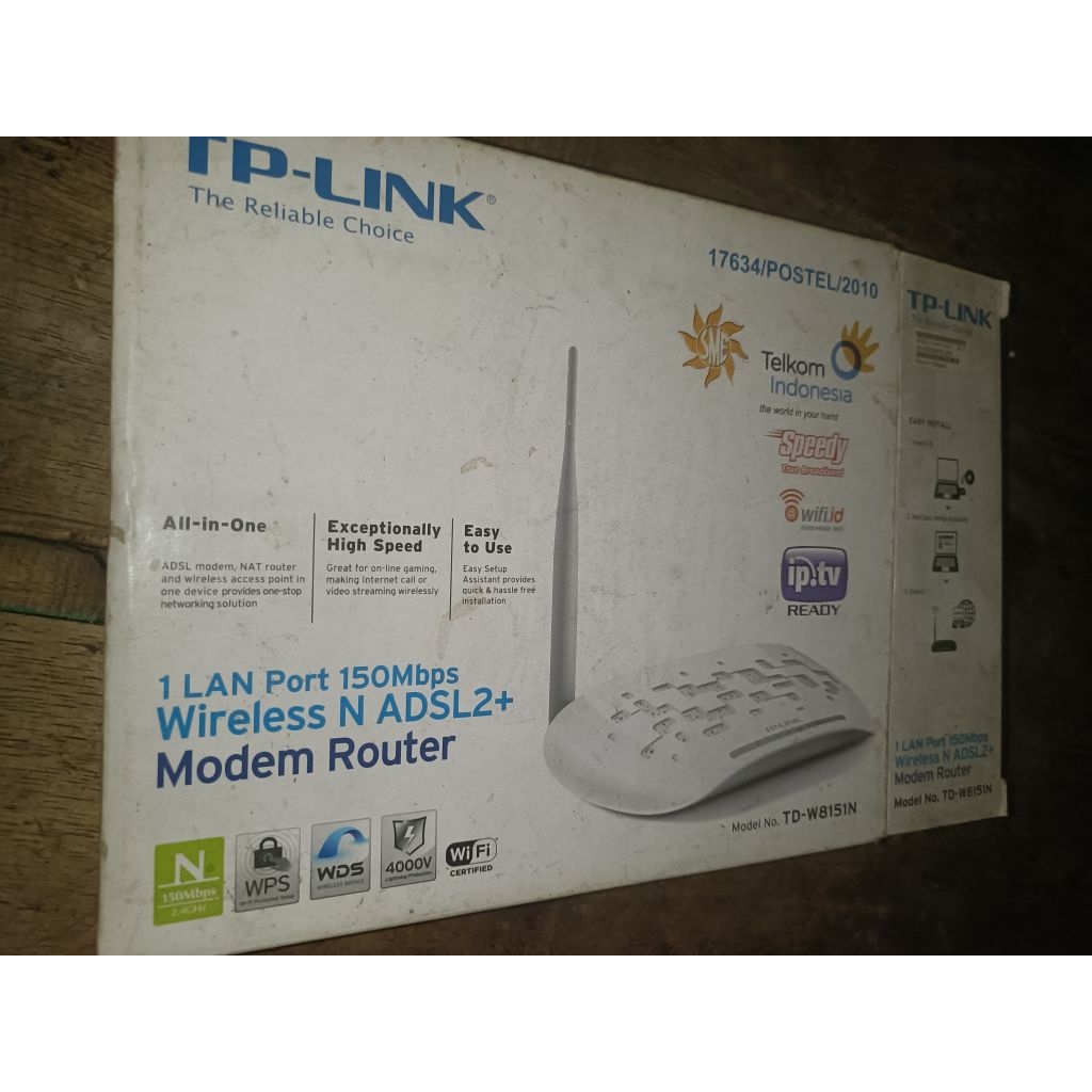 TP LINK TD-W8151N Wireless N ADSL2+ Modem Router