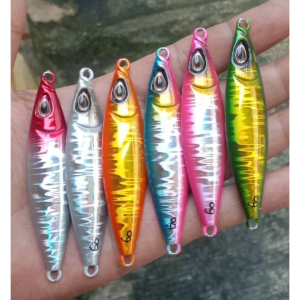 Metal jig Copy Koika 60gr, 40gr & 30gr Red Head dan Full Silver