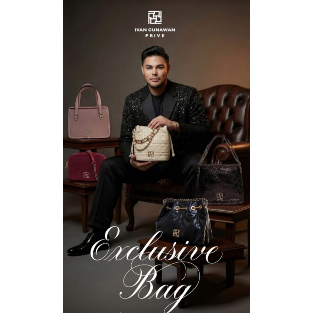 TAS IVAN GUNAWAN MANDJHA PRIVE BAG LINDSAY BROWN,BLACK,TABITHA PINK,MINT,ZENDAYA BLUE,VIVICA WHITE,A