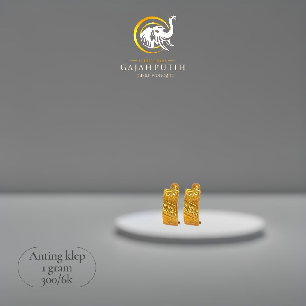 Anting emas klep 1 gram