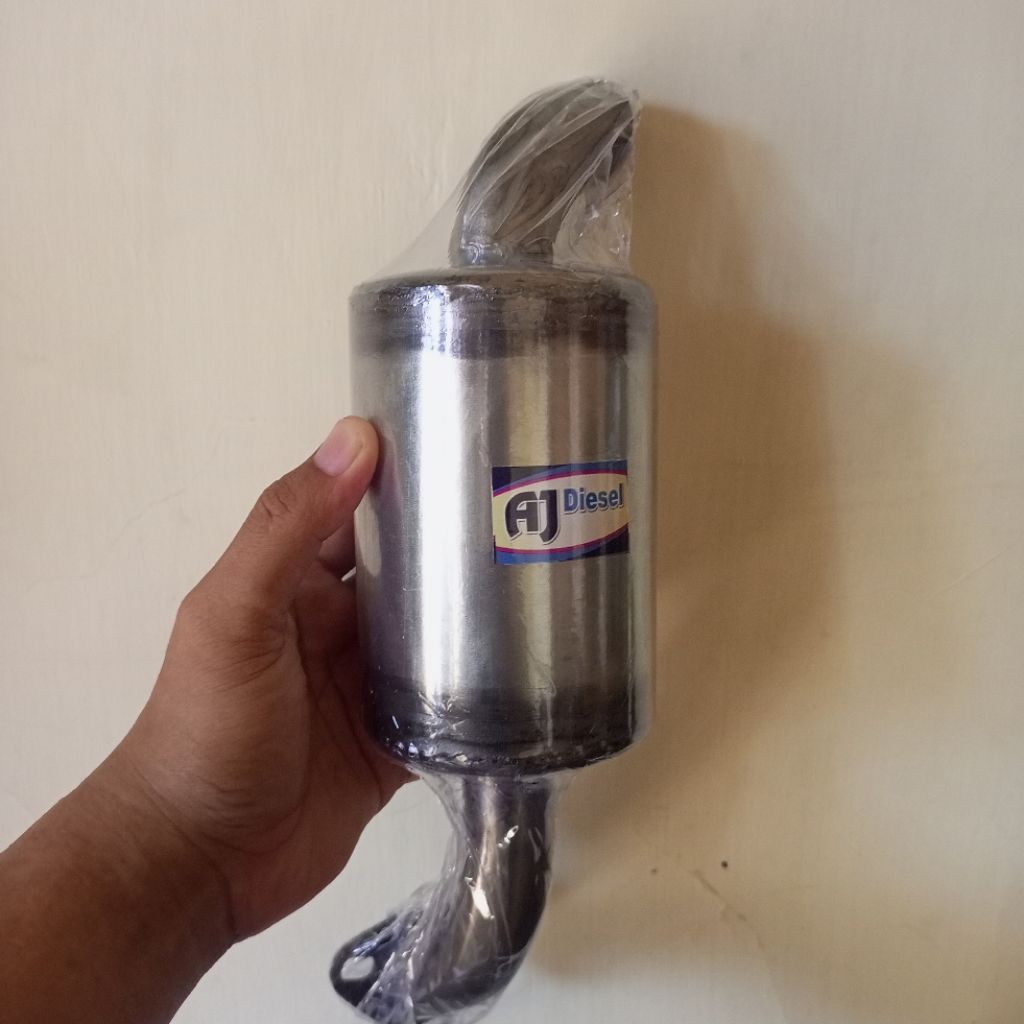 EXHAUST MUFFLER KNALPOT DISEL DIESEL HONDA GX 160 /200/ 220/ 270/ 370/ 390 SILIN KAPAL Bahan GALVANI