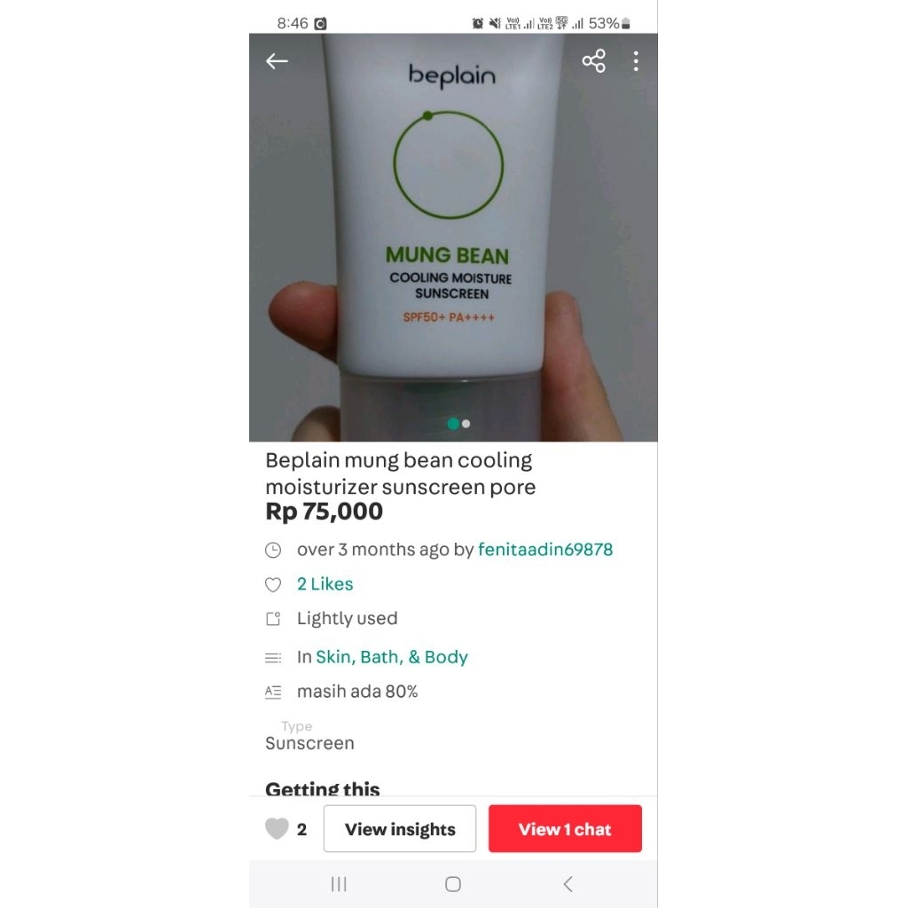 beplain sunscreen