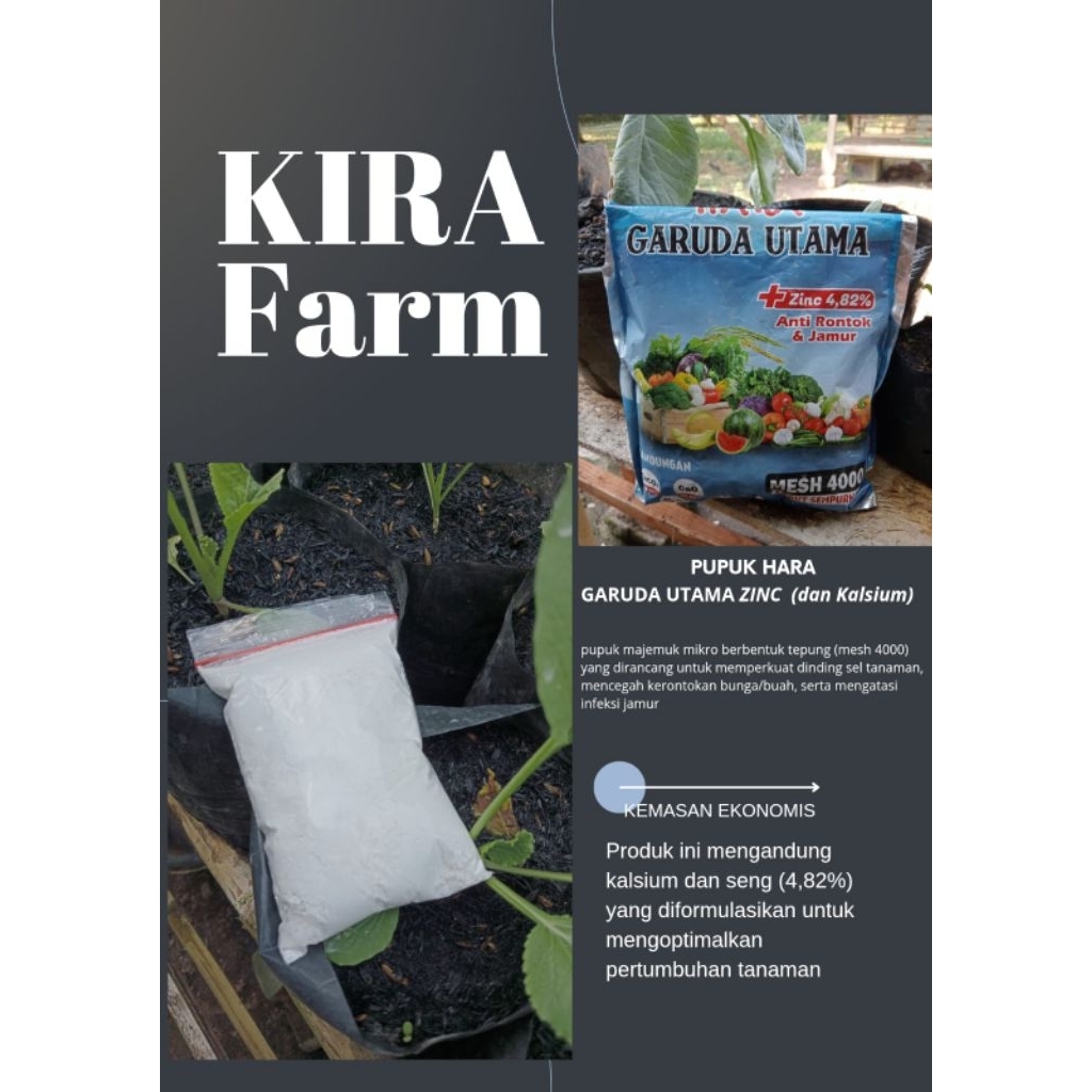 KIRA Farm Pupuk Hara GARUDA UTAMA ZINC Dan kalsium