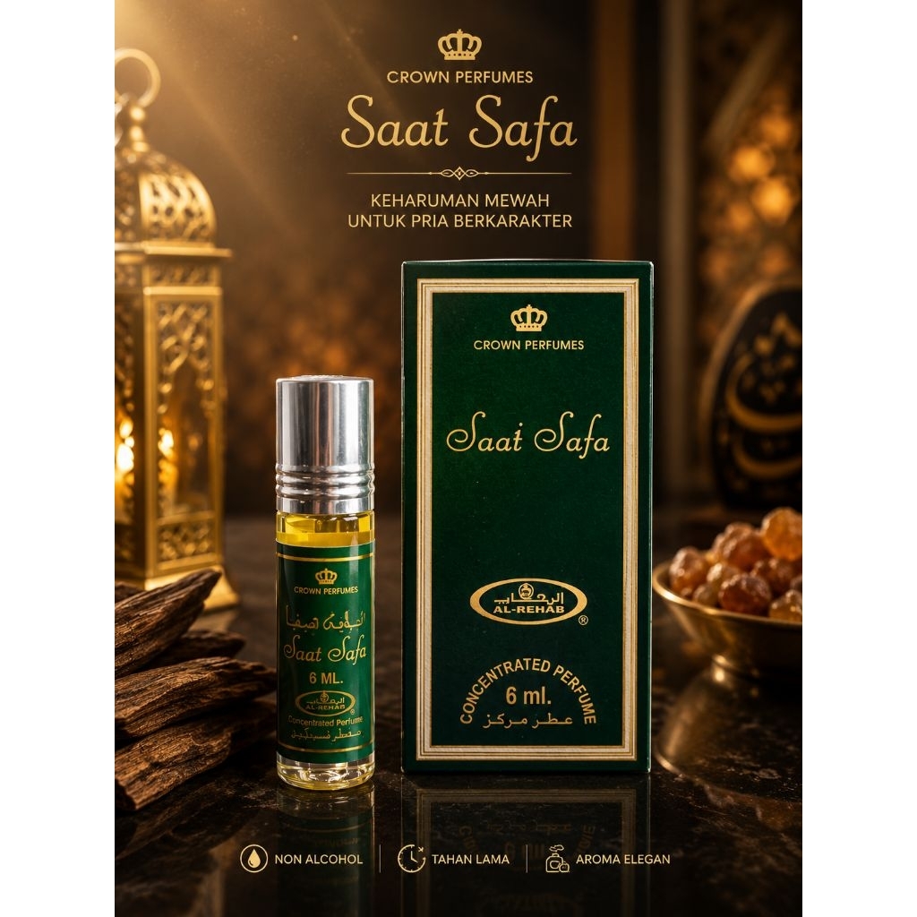 Al Rehab parfume SAAT SAFA Concentrated Oil Roll On 6ML BPOM Original