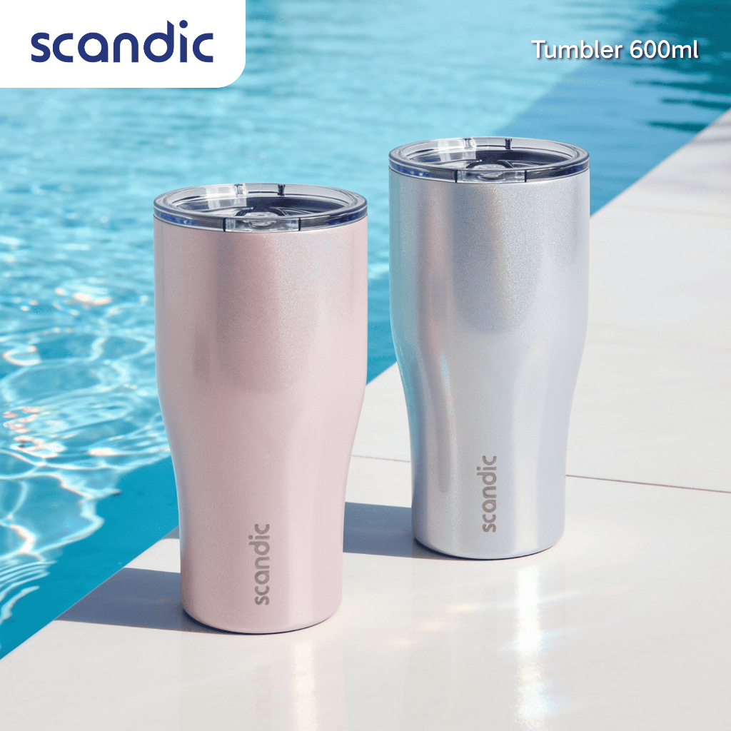 SCANDIC - Rainbow Tumbler Stainless 600 ml - Botol Tahan Panas & Dingin, EasySip Anti Bocor