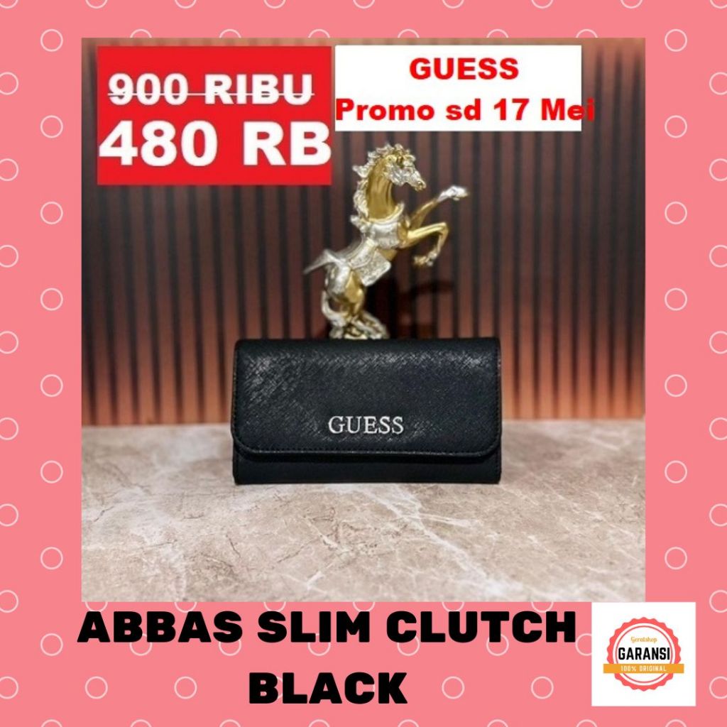 Dompet Guess sale ABBAS SLG SLIM CLUTCH 100% original store