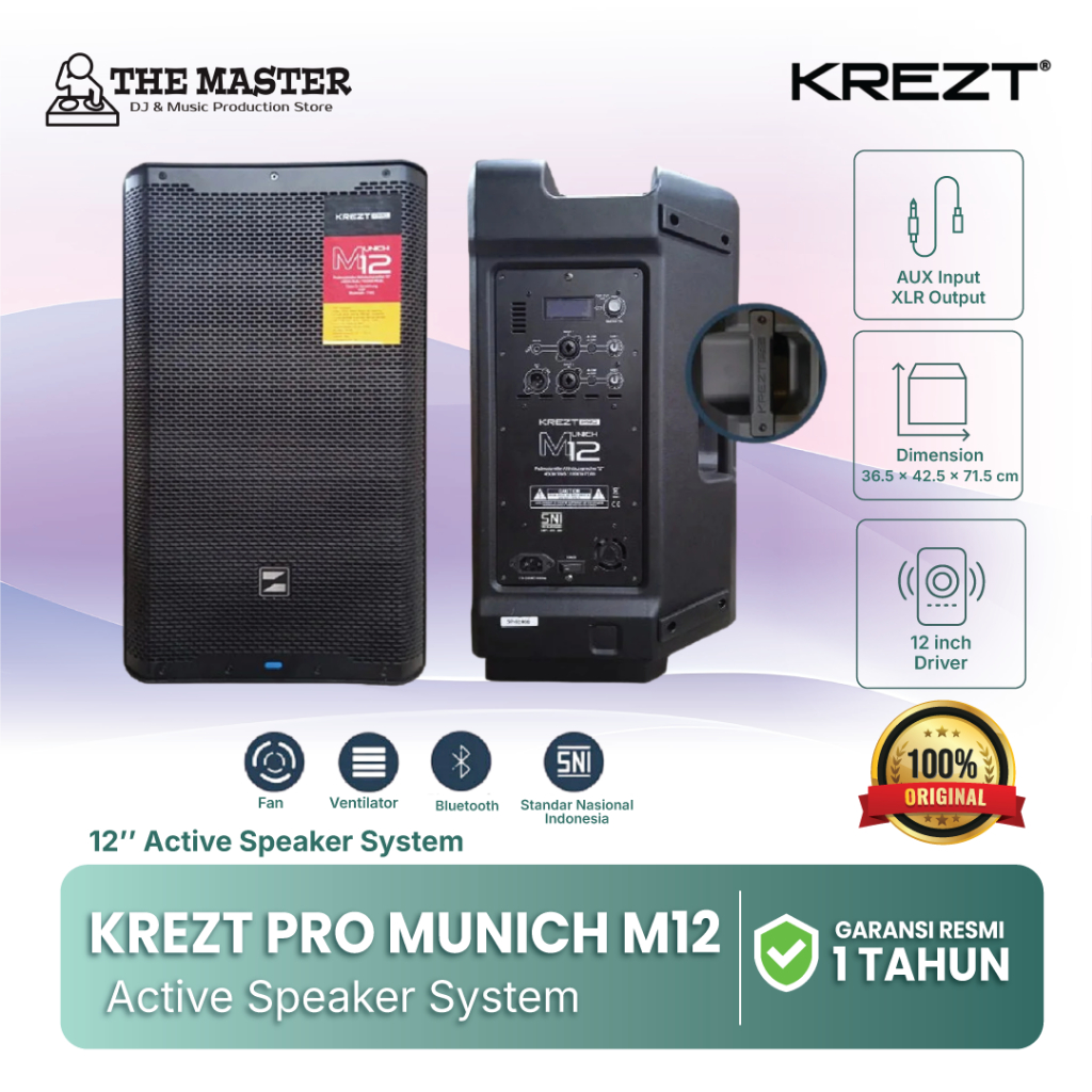 KREZT PRO MUNICH M12 12 inch Active Speaker with DSP Speaker aktif