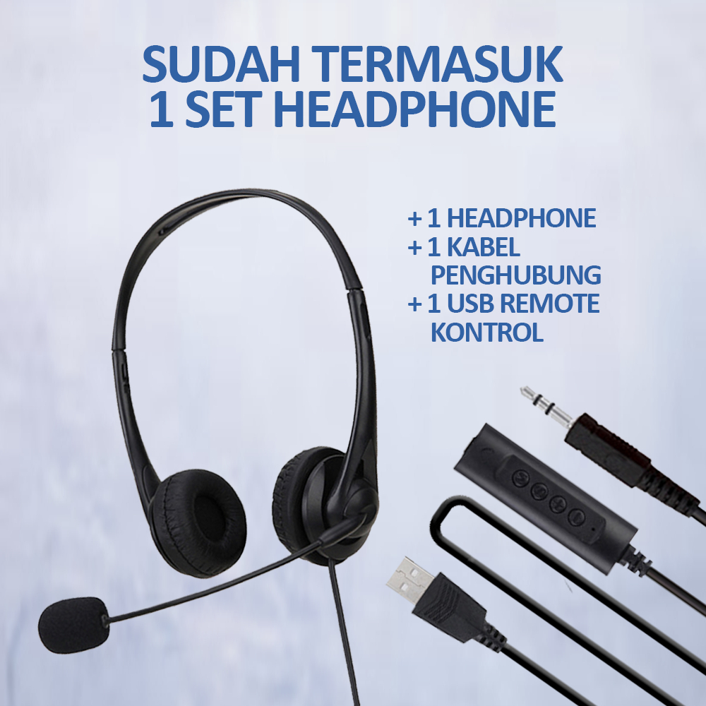 Headset Microphone SY490MV Mic Condenser Meeting Karaoke Laptop