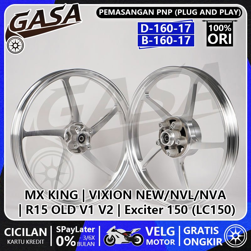 VELG BIKINGBOY PALANG 5 CNC RING 17 Untuk Jupiter MX King, Vixion New/Nvl/Nva, R15 Old V1 V2, Excite