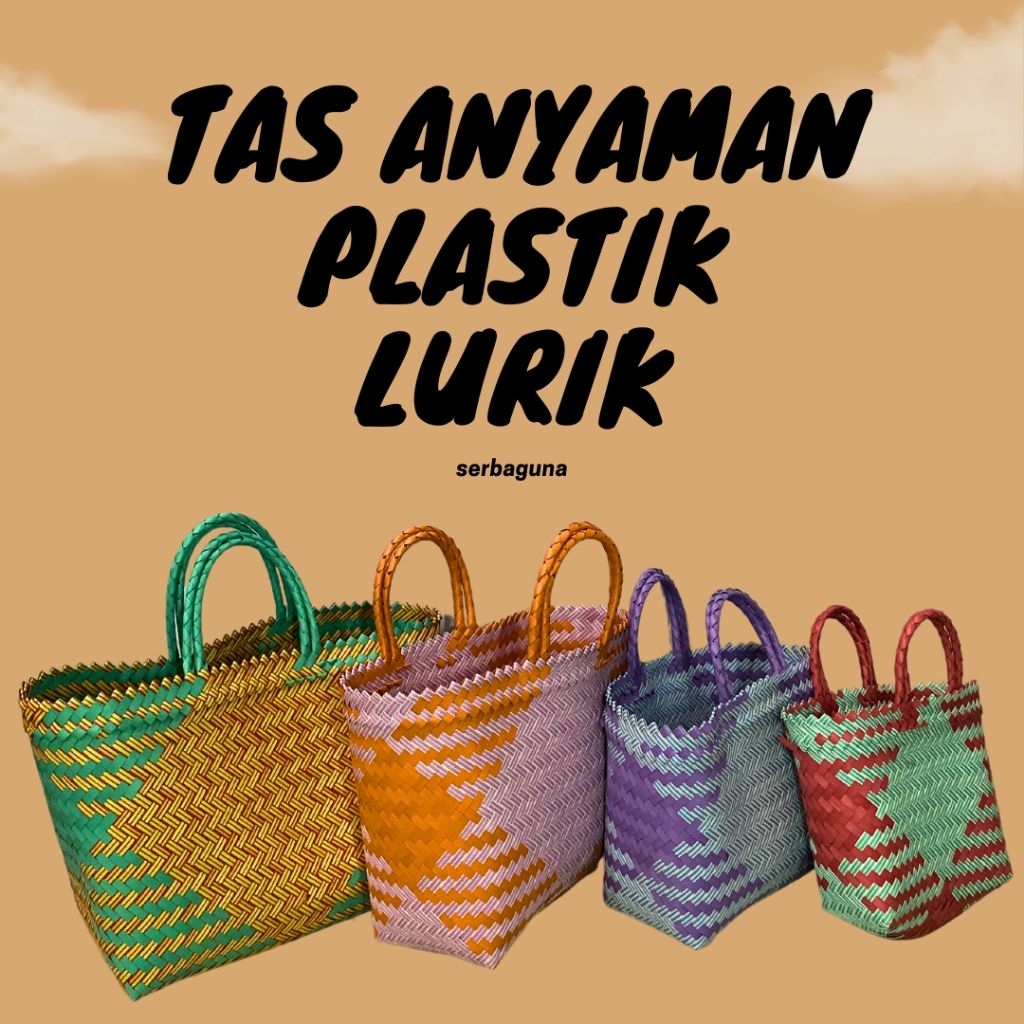 anyaman Lurik/ size Tas anyaman Lurik/ size S/M/L/XL/ Tas anyaman serbaguna, Tas anyaman plastik/ Ta