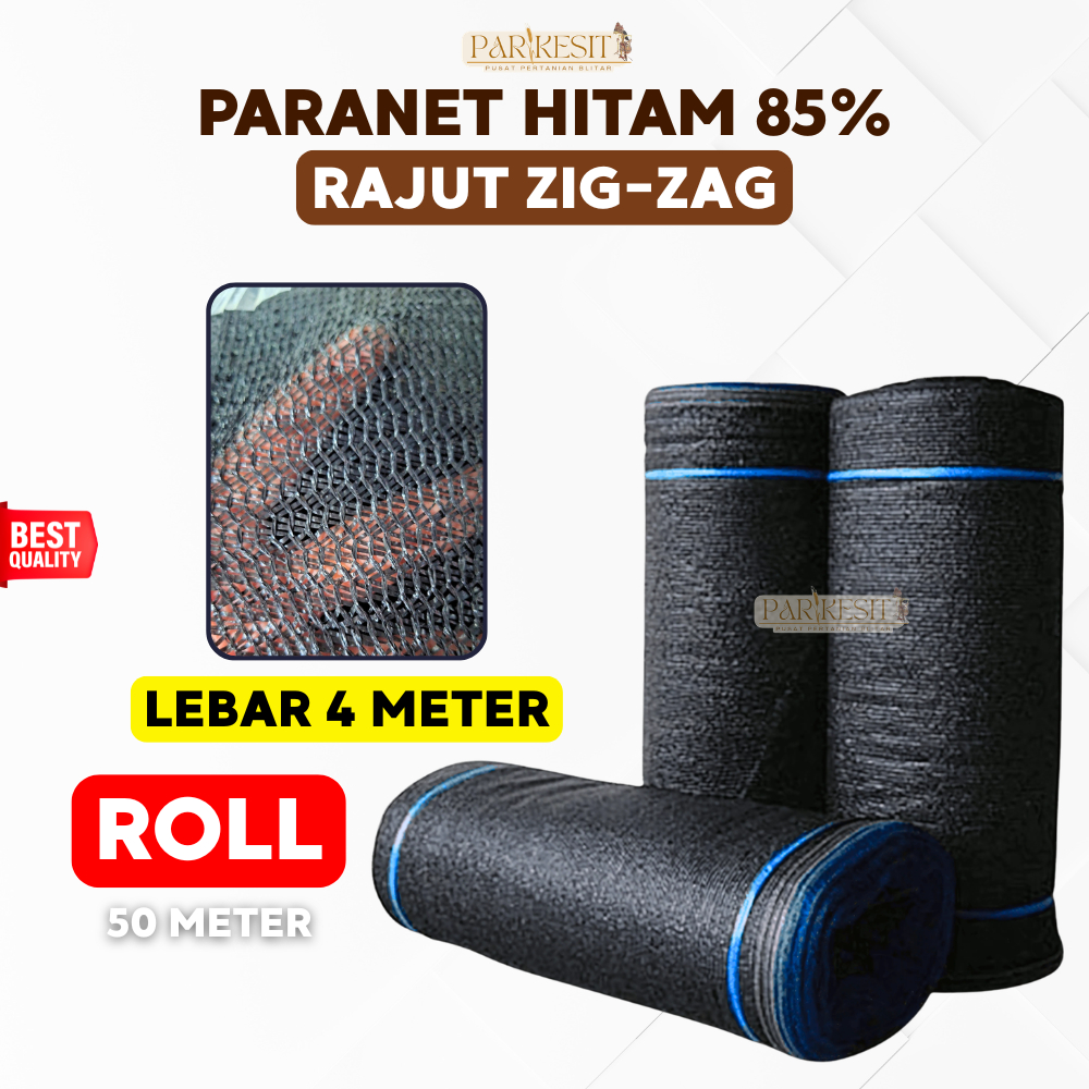 Jaring Peneduh Paranet 85% Zig-Zag Lebar 4 Meter x 1 Roll 50 Meter