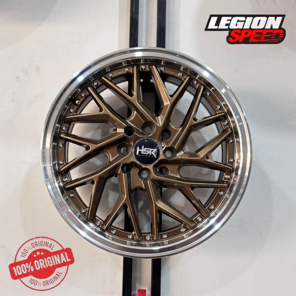 VELG RACING MODEL BBS HSR SEPULU RING 16X7 PCD 4X100-4X114,3 ET40 UNTUK MOBIL BRIO, AYLA, AGYA, CALY