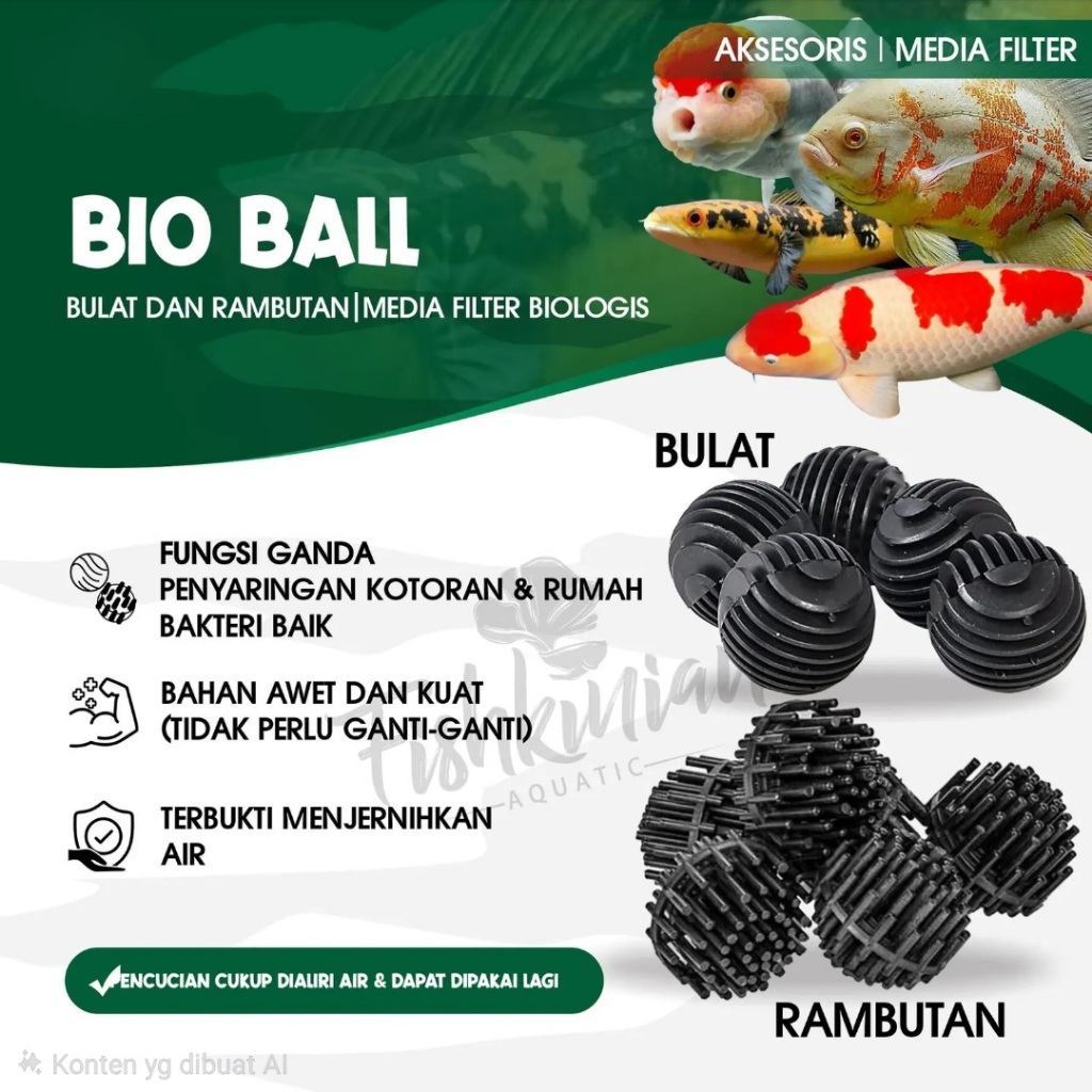 Bioball/ Bioball bulat golf filter biologi kolam / Aquarium perpics