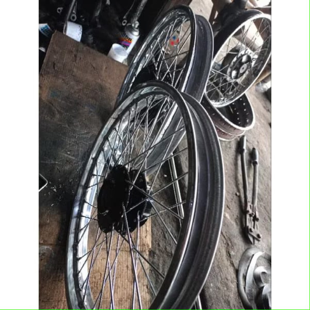 Velg/pelek jari jari depan belakang motor Vega ZR/Vega new/Jupiter MX ORI copotan: