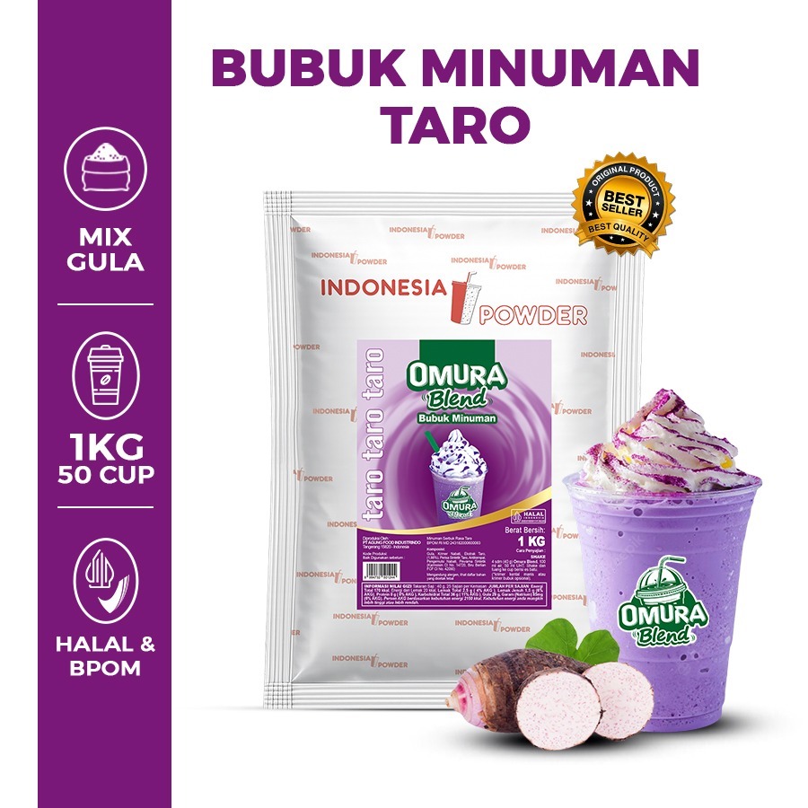 Bubuk Minuman Rasa Taro 1 Kilogram Halal