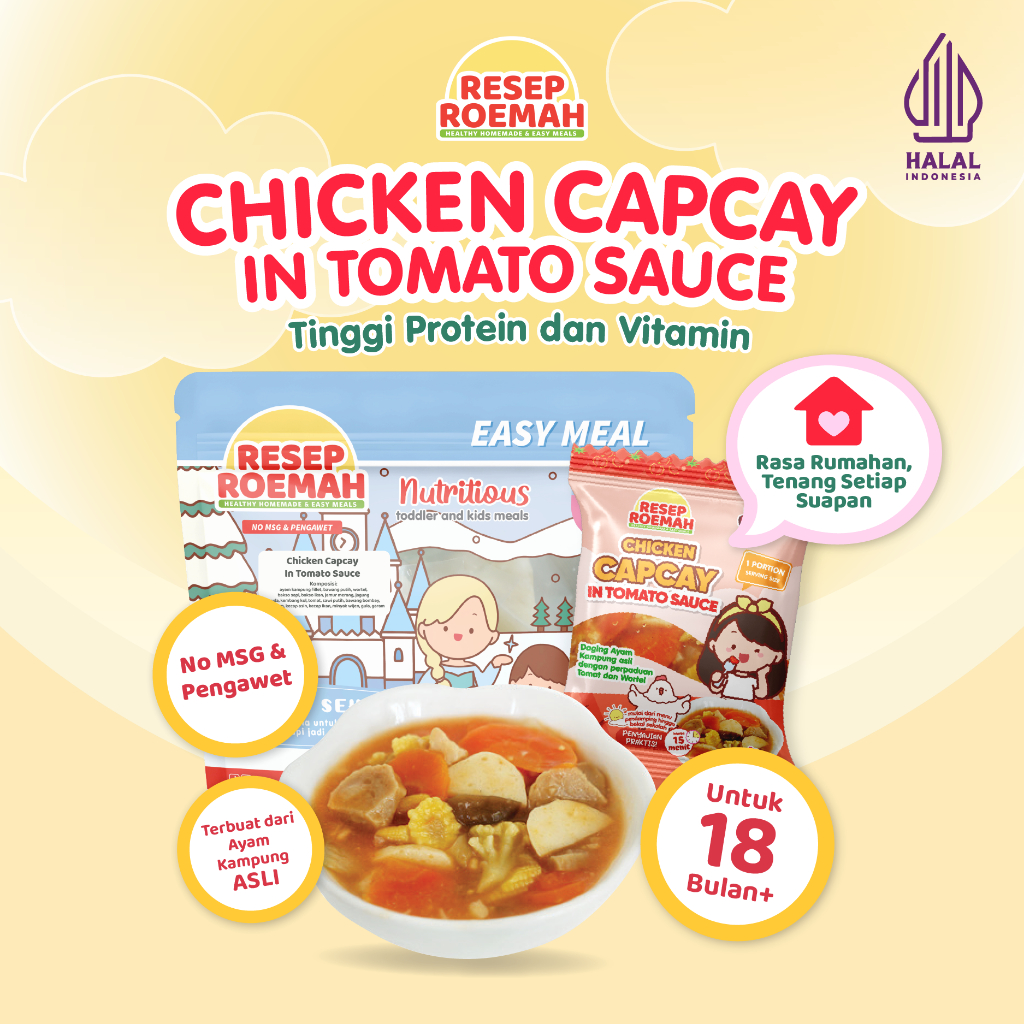 Resep Roemah Chicken Capcay in Tomato Sauce / Capcay Ayam Saus Merah / KIDS / Kids Healthy Frozen Fo