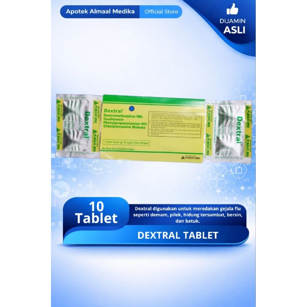 DEXTRAL TABLET - OBAT BATUK PILEK FLU 1 STRIP