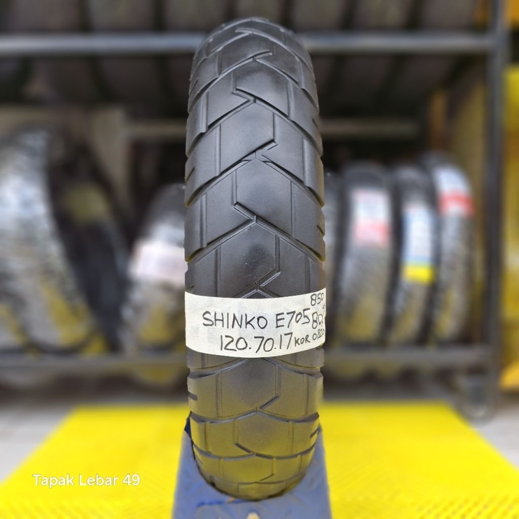 Ban Import SHINKO E705 Trail Master 120/70-17 Ring 17 Tubeless Radial 58H Ban Murah Original Copotan