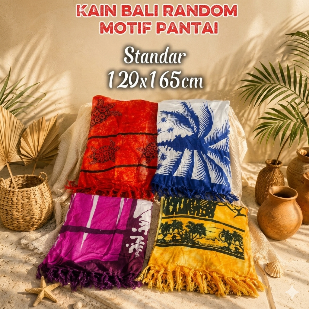 kain Bali Random- Sarung Bali - Selendang - selimut