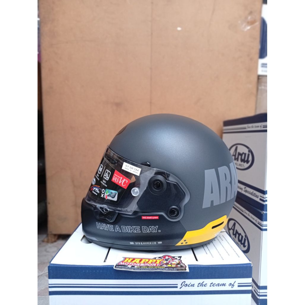 Helm Fullface Arai Rapide Neo HABD Charcoal Black Original Japan