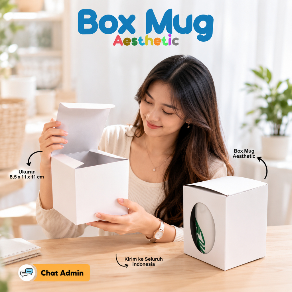 Kardus Box Mug Polos Murah / Dus Mug Kotak Souvenir / Box Packing Mug