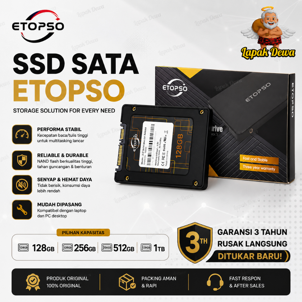 SSD 512GB ETOPSO SSD 256GB 128GB SATA