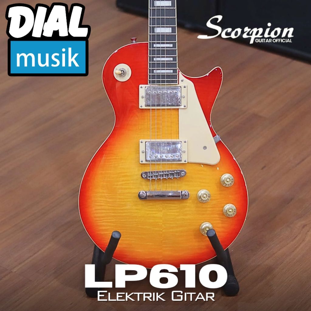 Scorpion LP610 Cherry Burst Les Paul - Gitar Elektrik Lespaul Original