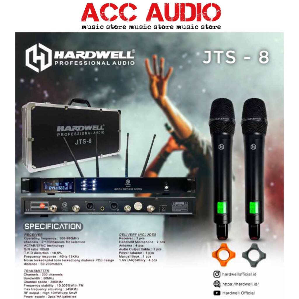 Mic Wireless HARDWELL JTS-8 / JTS8 / JTS 8 Original