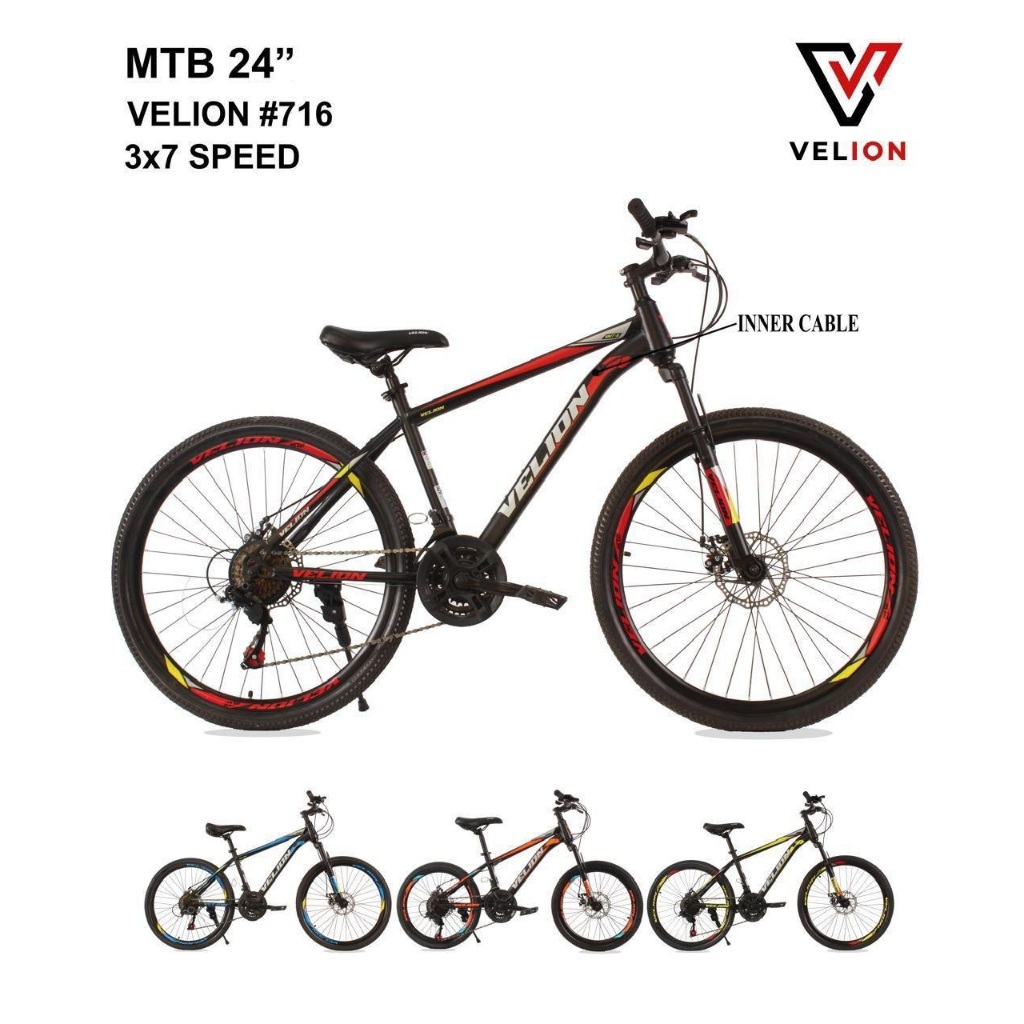 SEPEDA GUNUNG MTB VELION 24 INCH 21 SPEED