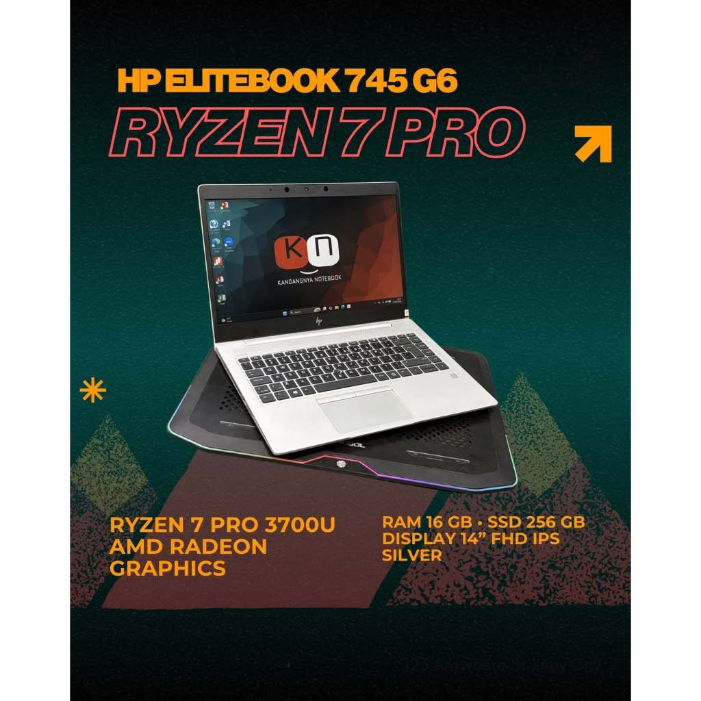 Hp Elitebook 745 G6 Ryzen 7 Pro 3700U RAM 16GB 1TB Layar 14inch