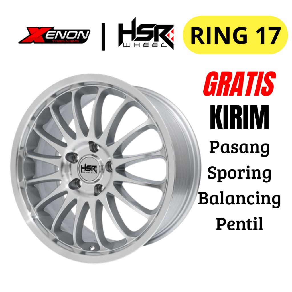 VELG MODEL TERBARU HSR RING 17 LOBANG 5 PAS UNTUK MOBIL PCD 5X114,3 PNP VELG HSR TOLITE tangerang