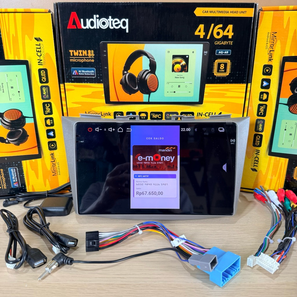 HEAD UNIT ANDROID ERTIGA 2012 - 2017 RAM 4/64 GB - NFC - ANDROID 9” AUDIOTEQ TWIN MIC RAM 4/64 NFC S