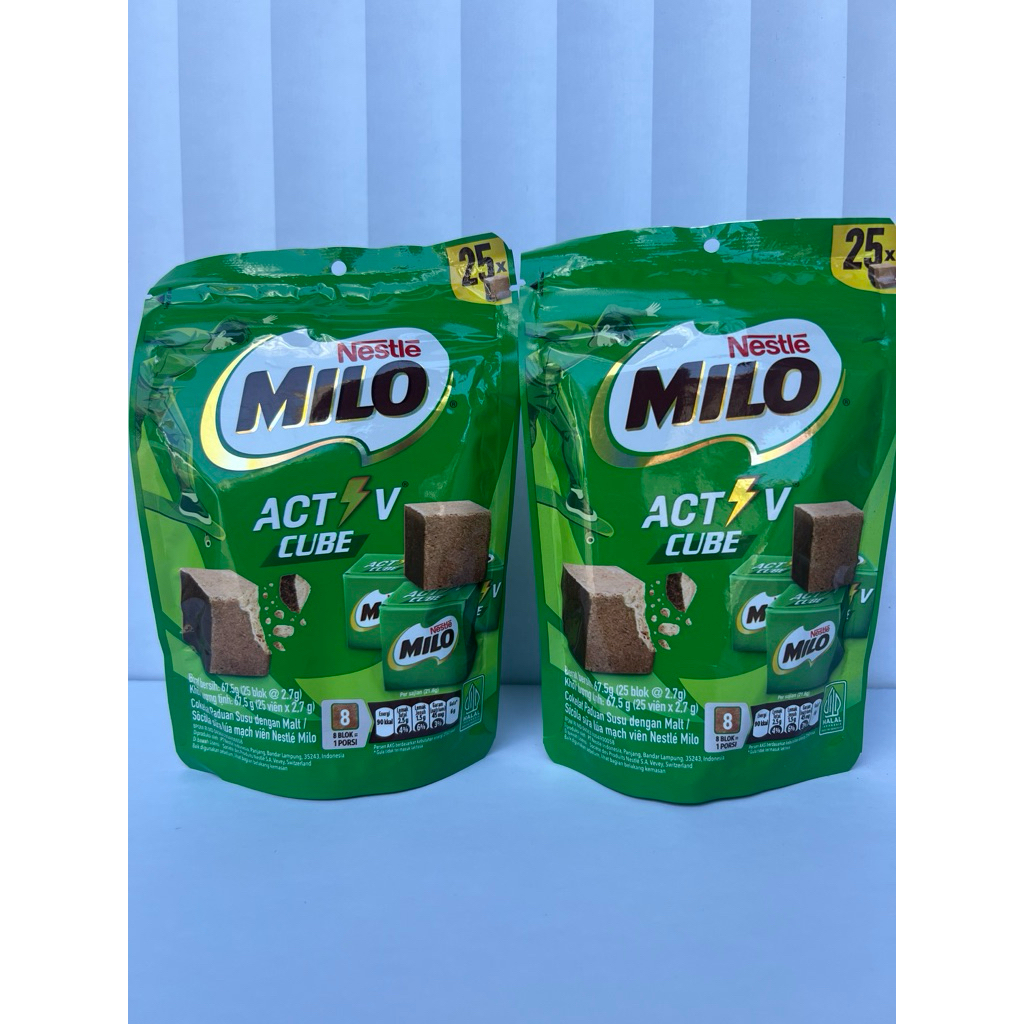 Milo Cube Snack Permen coklat isi 25 Blok