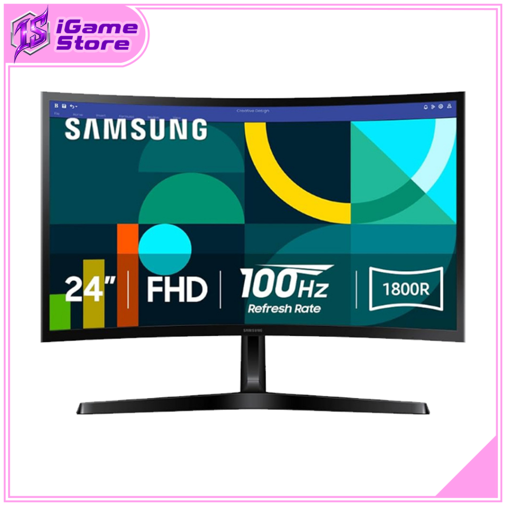 LED Monitor Samsung 24" CURVE LS24D366 GAE 24" Inch FHD VA 100Hz HDMI