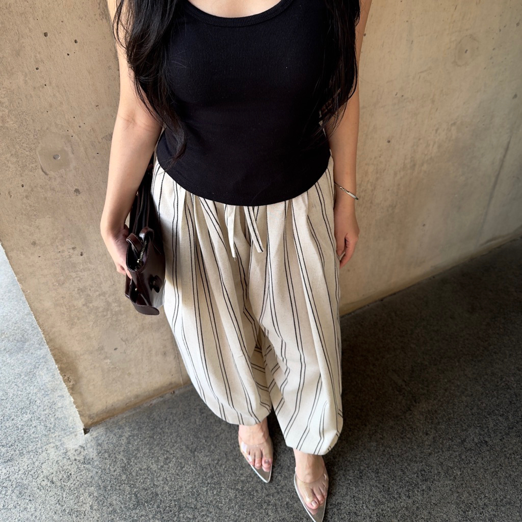 Linen balloon pants