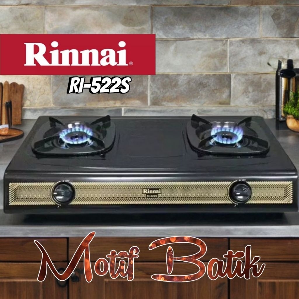 Kompor RinnaiRI-522S  2 Tungku Kompor Gas Rinnai RI522S